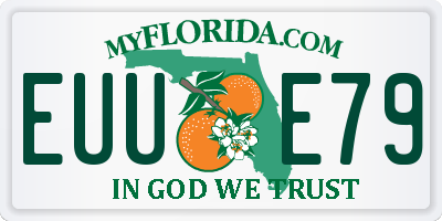 FL license plate EUUE79