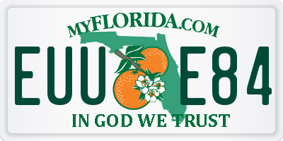 FL license plate EUUE84