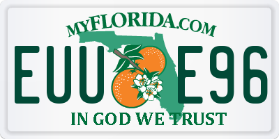 FL license plate EUUE96