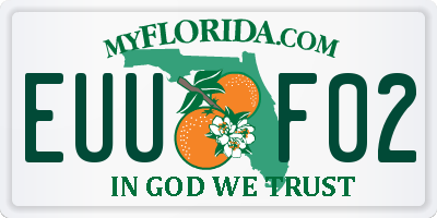 FL license plate EUUF02
