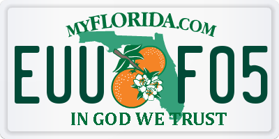 FL license plate EUUF05