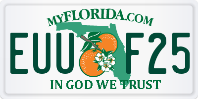 FL license plate EUUF25