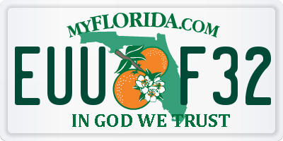 FL license plate EUUF32