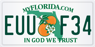 FL license plate EUUF34