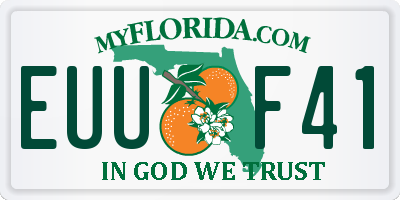 FL license plate EUUF41