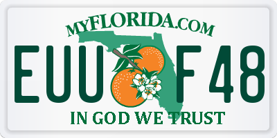 FL license plate EUUF48