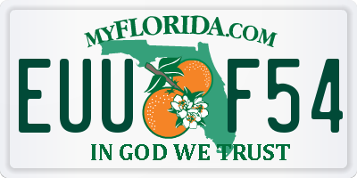 FL license plate EUUF54