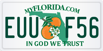 FL license plate EUUF56