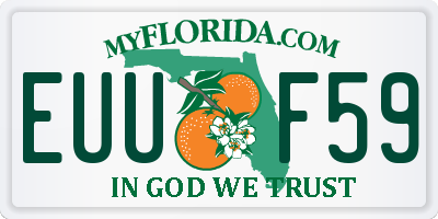 FL license plate EUUF59