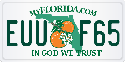 FL license plate EUUF65
