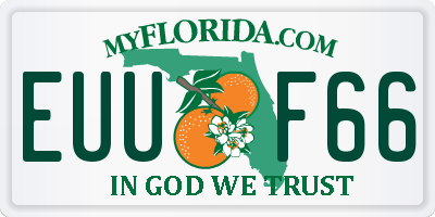 FL license plate EUUF66
