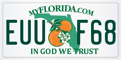 FL license plate EUUF68