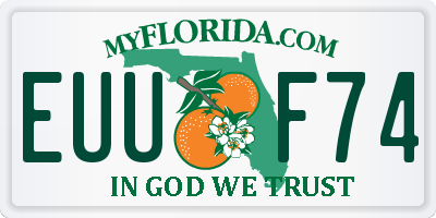 FL license plate EUUF74