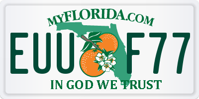 FL license plate EUUF77