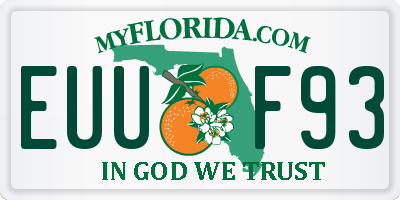 FL license plate EUUF93