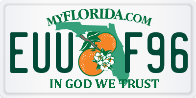 FL license plate EUUF96