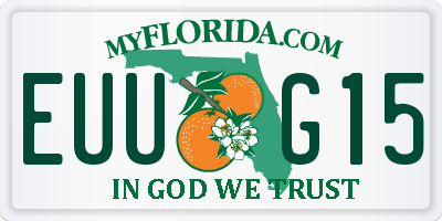 FL license plate EUUG15
