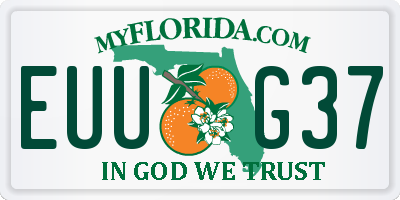 FL license plate EUUG37