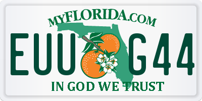 FL license plate EUUG44