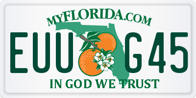 FL license plate EUUG45