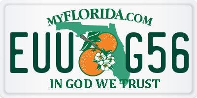 FL license plate EUUG56