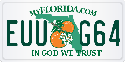 FL license plate EUUG64