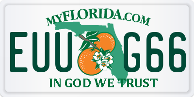 FL license plate EUUG66