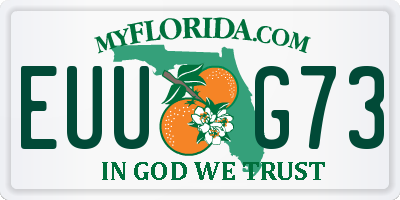FL license plate EUUG73