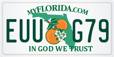 FL license plate EUUG79