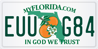 FL license plate EUUG84