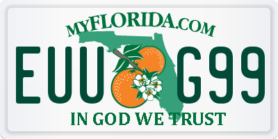 FL license plate EUUG99