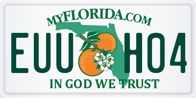 FL license plate EUUH04