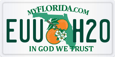 FL license plate EUUH20