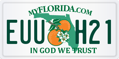 FL license plate EUUH21