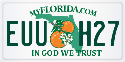 FL license plate EUUH27