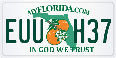 FL license plate EUUH37