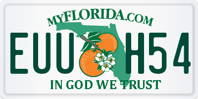 FL license plate EUUH54