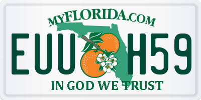 FL license plate EUUH59