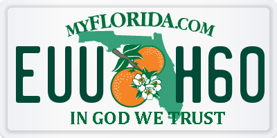 FL license plate EUUH60