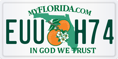 FL license plate EUUH74