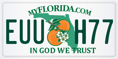 FL license plate EUUH77