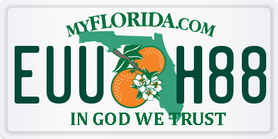 FL license plate EUUH88