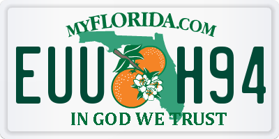 FL license plate EUUH94