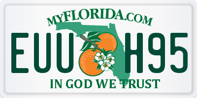 FL license plate EUUH95