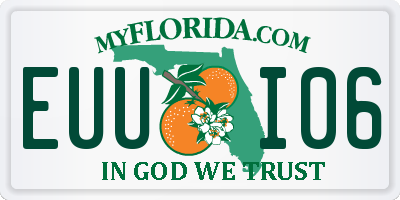 FL license plate EUUI06