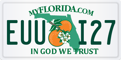 FL license plate EUUI27