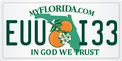 FL license plate EUUI33