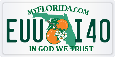 FL license plate EUUI40