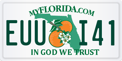 FL license plate EUUI41