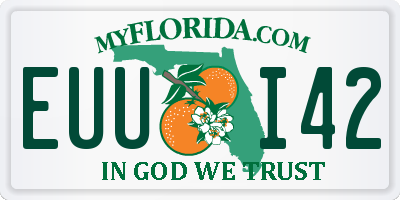FL license plate EUUI42
